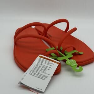 CROCS Miami Toe Loop Orange Lava Sandals US Women 9 Beach Summer